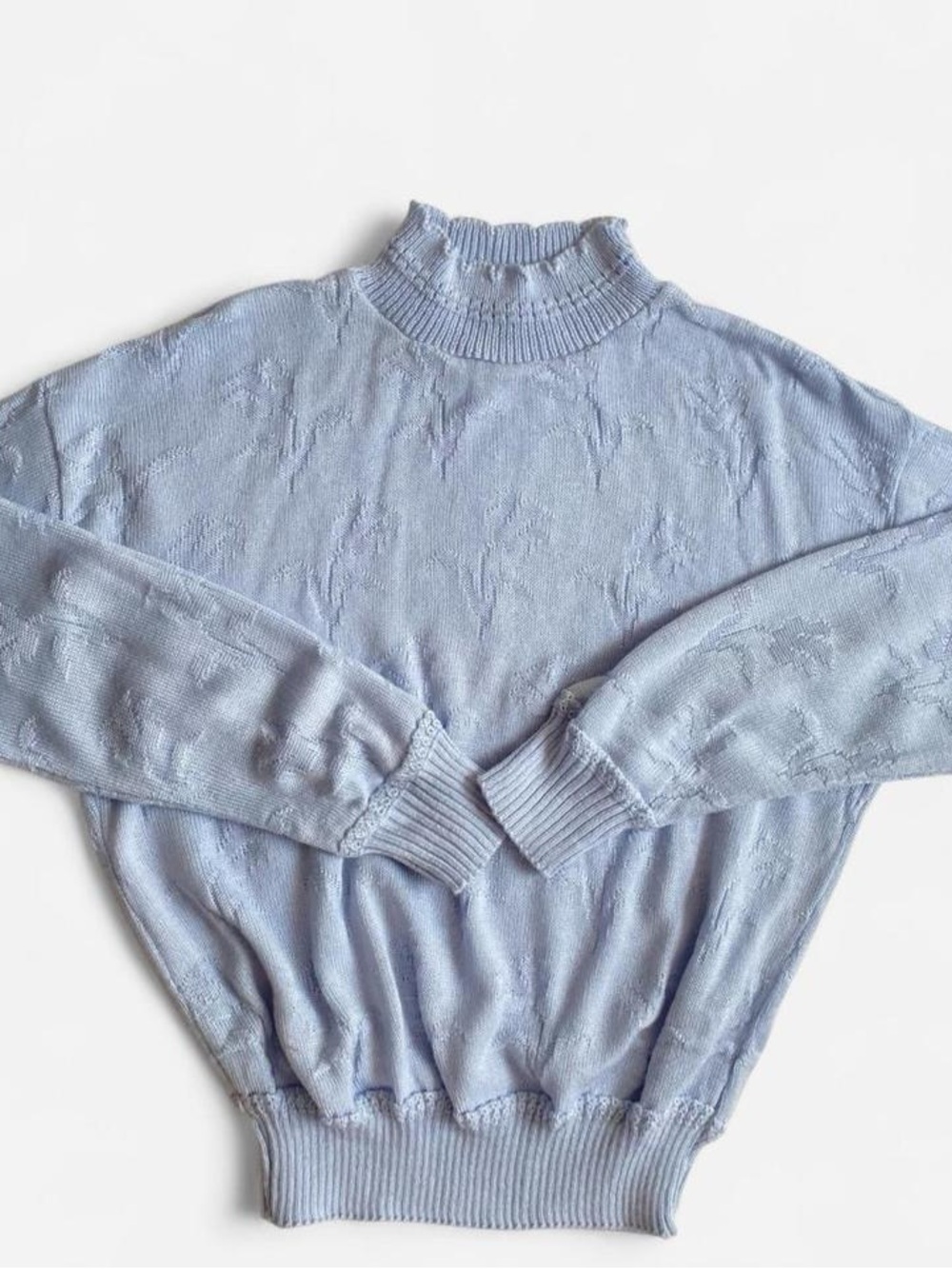 Vintage powder blue mock neck sweater